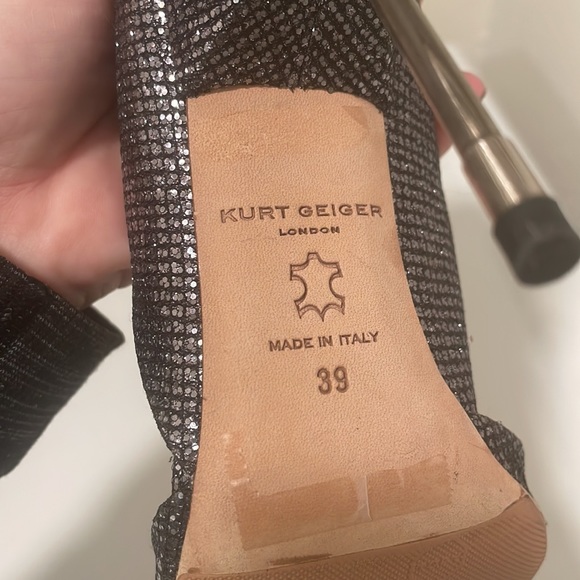 Kurt Geiger silver sparkle stiletto heels, Size 39 - Picture 9 of 9